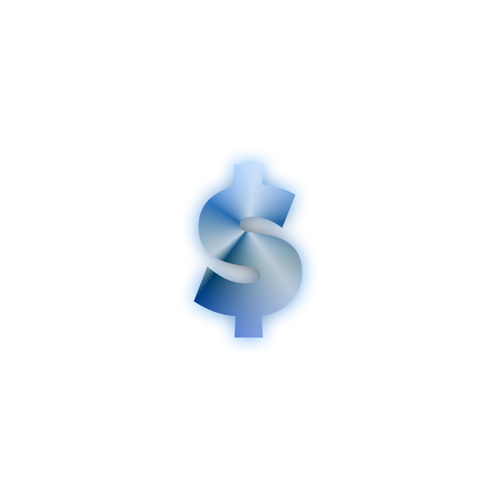 Ícone de cifrão com círculos
